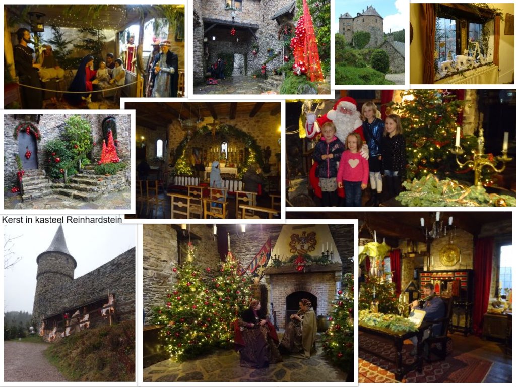 kerst in kasteel Reinhardstein collage